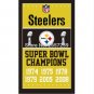 Pittsburgh Steelers super bowl champions Flag 3x5FT NFL banner 100D Polyester brass grommets custom
