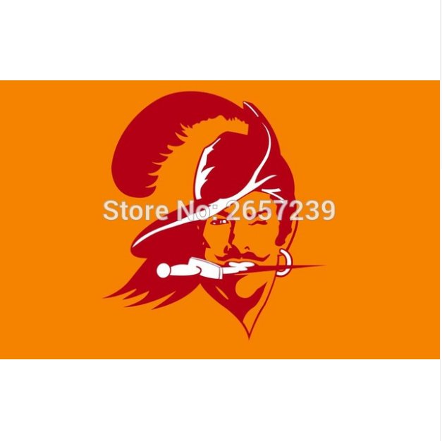 Tampa Bay Buccaneers LOGO orange Flag 3x5FT NFL banner 100D Polyester brass grommets custom flag