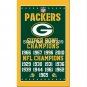 Green Bay Packers super bowl champions Flag 3x5FT NFL banner 100D Polyester brass grommets custom