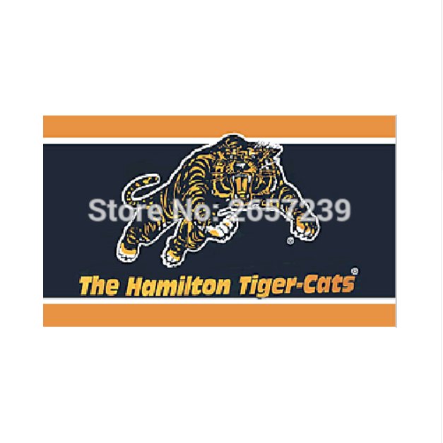 Hamilton Tiger Cats Flag 3x5FT CFL banner 100D Polyester brass grommets custom66,free shipping