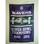 Baltimore Ravens super bowl champions Flag 3x5FT NFL banner 100D Polyester brass grommets custom