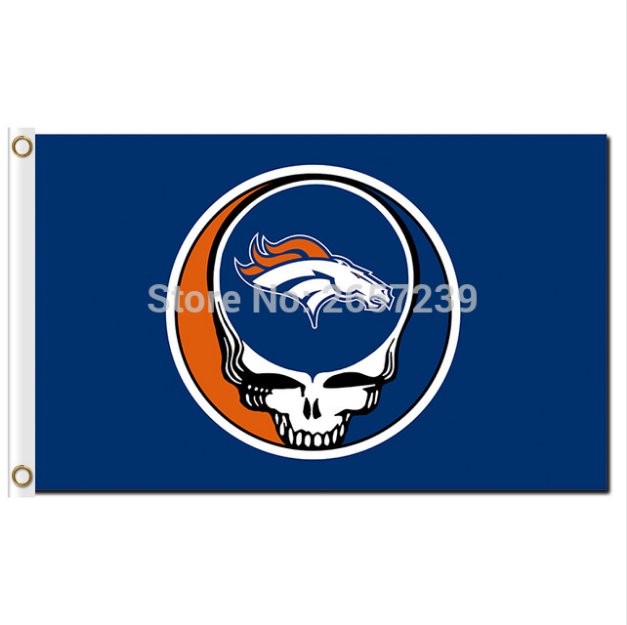 Denver Broncos Stealing Your Face Flag 3x5FT NFL banner 100D Polyester brass grommets custom66