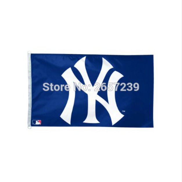 New York Yankees Logo Flag 3x5FT MLB banner150X90CM 100D Polyester brass grommets custom