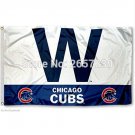 MLB Chicago Cubs W LOGO column Flag 3x5FT banner 150X90CM 100D Polyester brass grommets custom MLB Chicago Cubs W LOGO column Flag 3x5FT banner 150X90CM 100D Polyester brass grommets custom