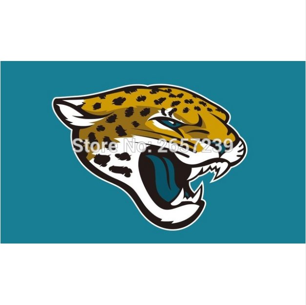 Jacksonville Jaguars logo Flag 3x5FT NFL banner 100D Polyester brass grommets custom,Free Shipping