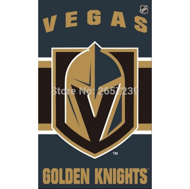 Las Vegas team flag 3x5FT NHL banner 100D 150X90CM Polyester brass grommets custom66, Free Shipping