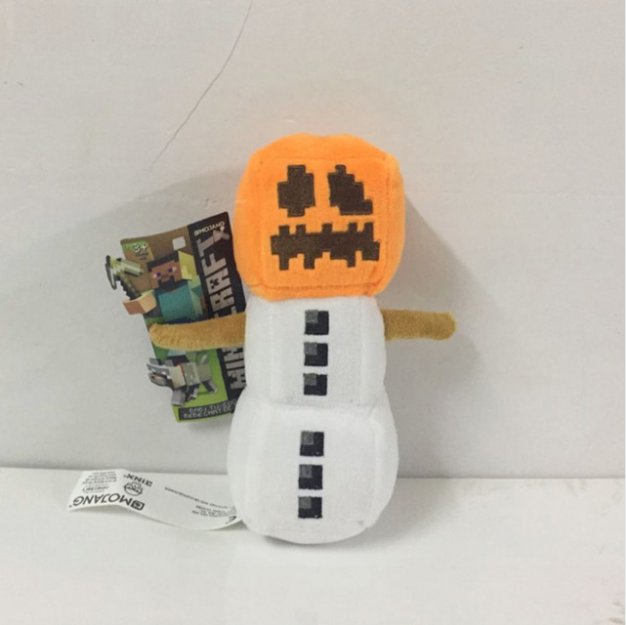 New Arrival Minecraft Stuffed Plush Toys 18-20cm Minecraft Snow Golem Steve Zombie Wolf Ocelot