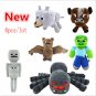 6pcs/lot Minecraft Wholesale Game Plush Stuffed Toys Minecraft Spider Bat Skeleton Wolf Cow Steve