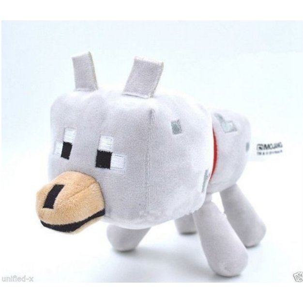 giant minecraft wolf plush