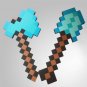 2pcs/lot Minecraft Espada,Minecraft Foam Diamond Sword&Pickaxe Toys Minecraft Game Sword&Pickaxe