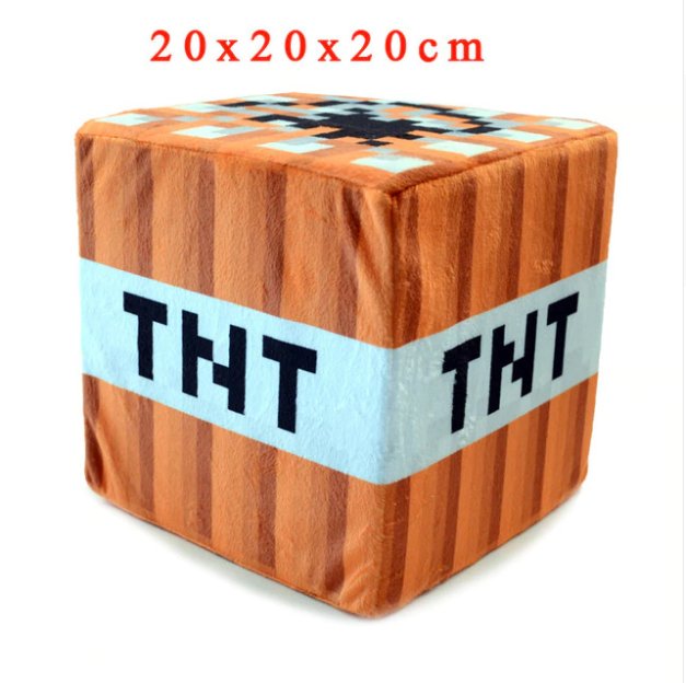 New Arrival Minecraft TNT Plush Toy Doll 20cm Minecraft TNT Cartoon Game Plush Toys Soft Stuffed