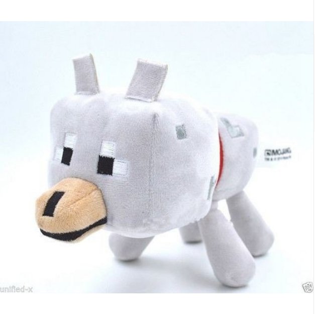 10pcs/lot 23cm Minecraft Wolf Plush Toys High Quality Minecraft Game Plush Toy Soft Stuffed Toys
