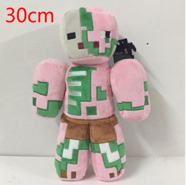 New Arrival Big Size 30cm Minecraft Steve Creeper Zombie Plush Toys Soft Stuffed Toys Doll