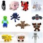 12pcs/lot Minecraft Plush Toys Minecraft Steve Enderman Wolf Squid Stuffed Plush Toys Cartoon Game