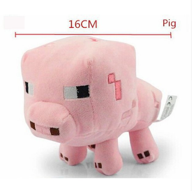 16cm Minecraft Plush Minecraft Pink Pig Soft Plush Toy Stuffed Animals Toys Game Cartoon Toys