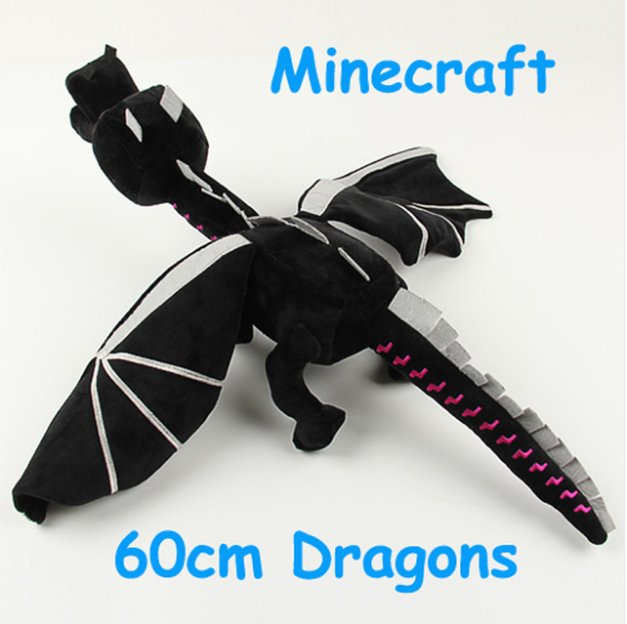 5pcs/lot 60cm Ender Dragon Plush Black Enderdragon Stuffed Plush Toys Soft Toy Game Cartoon