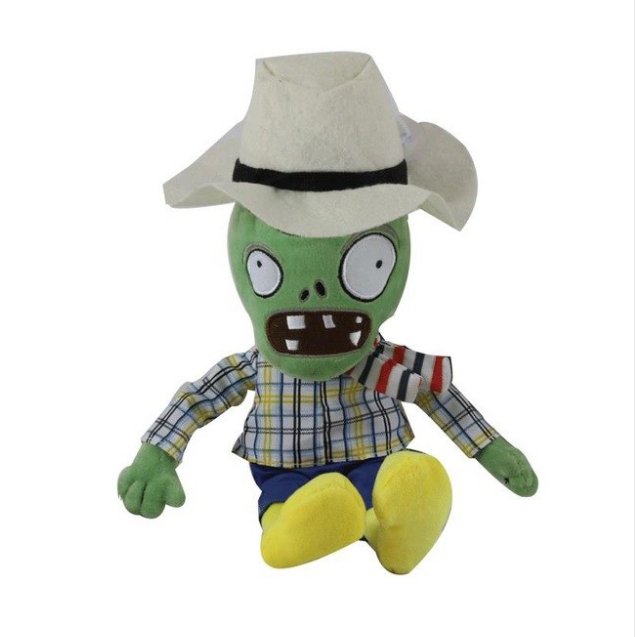 New Arrival Plants vs Zombies Plush Toys Doll 30cm PVZ White Hat Zombies Soft Stuffed Toy Game