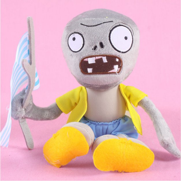 New Arrival Plants vs Zombies Plush Toys 30cm PVZ 2 Flag Zombie Plush Toy Soft Stuffed Toys