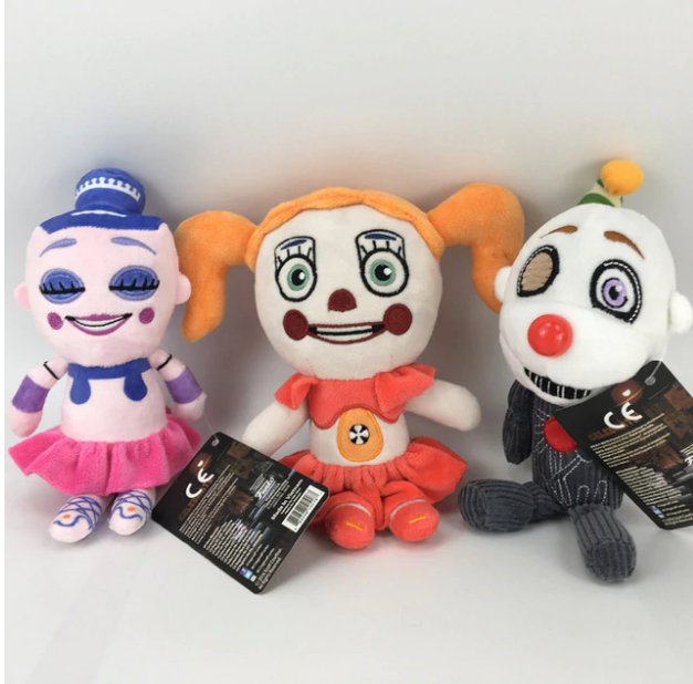 3pcs 20cm FNAF 5Nights At Freddy's Sister Location Circus Baby Ballora Ennard Funtime Foxy Freddy