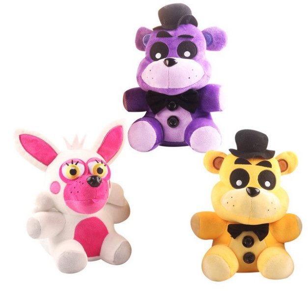 3pcs/lot 18CM Five Nights At Freddy's FNAF Freddy Fazbear Bear & Foxy Plush Toys Doll Soft Stuffed