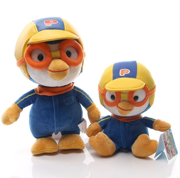 2pcs/lot Cute Pororo With Glasses Plush Toys Korea Pororo Little Penguin Plush Toy Doll Soft Stuffed