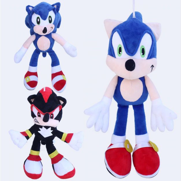 3pcs/lot 30cm Sonic Black Shadow the Hedgehog & Sonic The Hedgehog Plush Toys Doll Soft Stuffed Toys