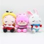 3pcs/lot 20cm Alice In Wonderland 2 Alice Cheshire Cat White Rabbit Soft Stuffed Plush Toys Doll
