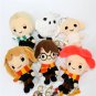 6pcs/lot 12cm Harry Potter Q Version Malfoy Hermione Dobby Owl Hedwig Plush Stuffed Toys Doll