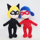 2pcs/lot 30cm Miraculous Ladybug Cat Noir Plush Doll Toys Lady Bug Adrien Marinette Plush Stuffed
