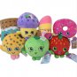 7pcs/lot 17-25cm Kawaii Fruit Apple Cookies Strawberry Donuts Lipstick Chocolate Muffin Stuffed