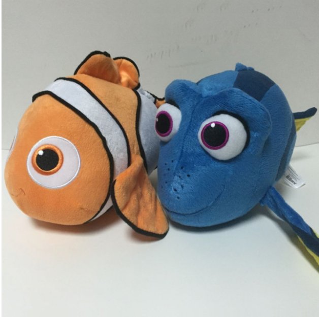 2pcs/lot 35cm Finding Dory Fish Clownfish Nemo Plush Toys Soft Stuffed Cartoon Animals Toys