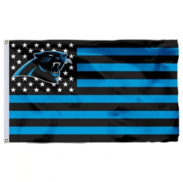 Carolina Panthers Flag USA With Stars and Stripes NFL Flag 3x5 ft ...