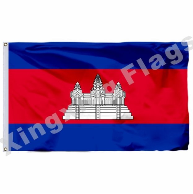 Cambodia Flag 3ft X 5ft Polyester Cambodia National Flag Flying Size No.4 90x150cm3x5FT