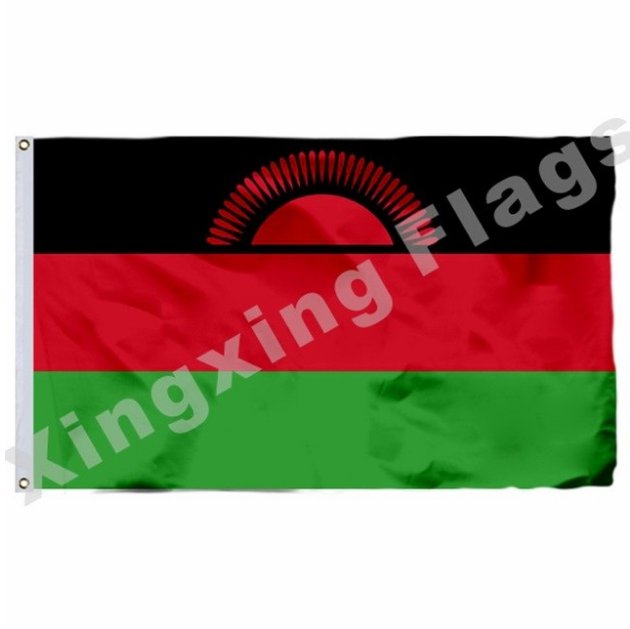 90*150cm Malawi National Flag 3x5ft Hanging Flag Polyester 100d