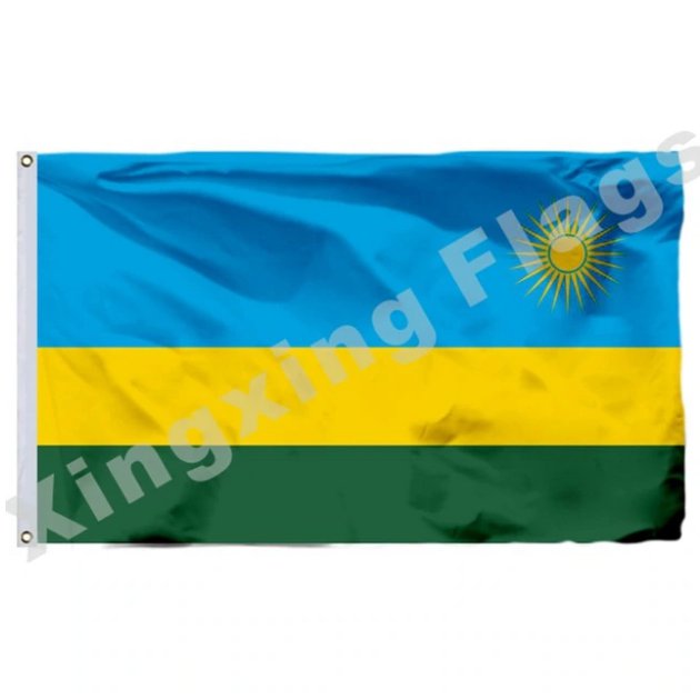 Rwanda Flag 3ft X 5ft Polyester Rwanda National Flag Flying Size No.4 90x150cm Custom Flag3x5FT