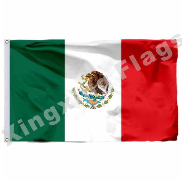 Mexico 1968 Flag 3x5ft Hanging Flag Polyester 100d 14x21cm