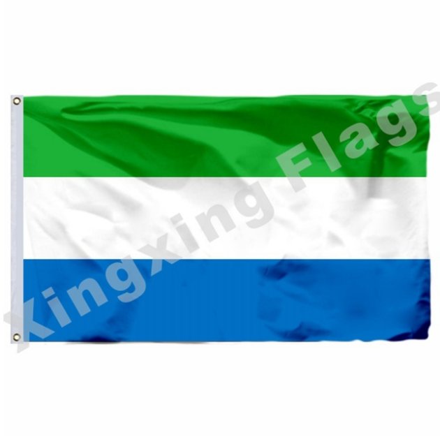 sierra leone 1961 Flag With Shaft 3x5ft Polyester Estonia National Flag Flying Size No.4 90x150cm