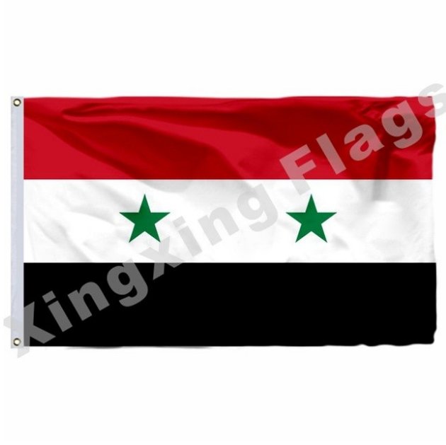 Syria 1980 Flag With Shaft 3x5ft Polyester East Timor National Flag Flying Size No.4 90x150cm Custom