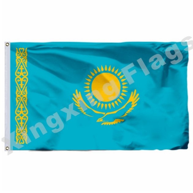 Kazakhstan 1992 Flag 3ft X 5ft Polyester Malaysian National Flag Flying Size No.4 90x150cm3x5FT