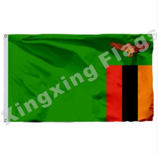 Zambia 1996 Flag 3x5ft Polyester Kyrgyzstan National Flag Flying Size No.4 90x150cm Custom Flag3x5FT