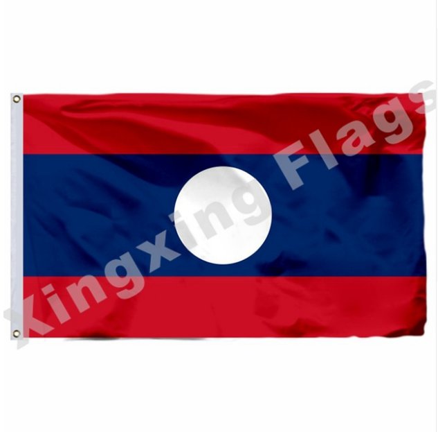 Laos 1975 Flag 3ft X 5ft Polyester Malaysian National Flag Flying Size No.4 90x150cm3x5FT