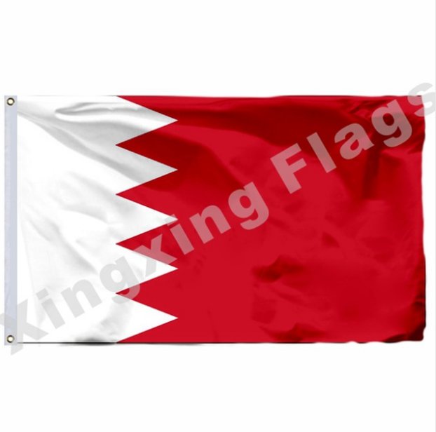 Bahrain Flag With Shaft 3ft X 5ft Polyester Bahrain National Flag Flying Size No.4 90x150cm Custom