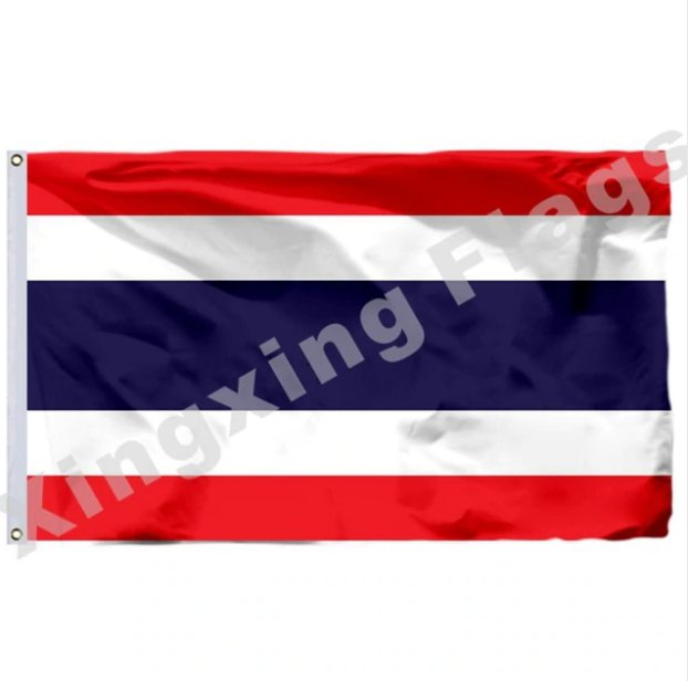 Thailand 1917 Flag With Shaft 3x5ft Polyester Aruba National Flag Flying Size No.4 90x150cm Custom