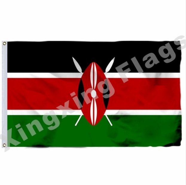 Kenya Flag 3ft X 5ft Polyester Kenya National Flag Flying Size No.4 90x150cm3x5FT