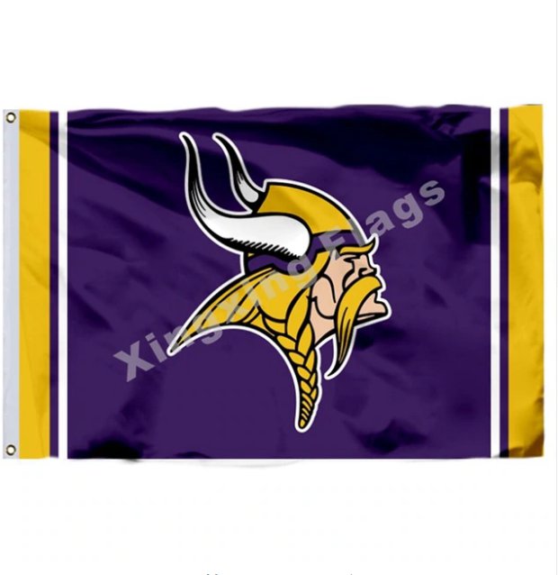 Minnesota Vikings Column Flag 3x5ft Polyester NFL Banner Flying Size No.4 90*150cm Custom Flag