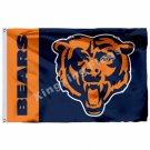 Chicago Bears Wordmark Flag 3ft X 5ft Polyester NFL1 Banner Flying Size No.4 90*150cm Custom Flag