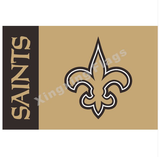 New Orleans Saints Wordmark Flag 3x5ft Polyester NFL1 Banner Flying Size No.4 90*150cm