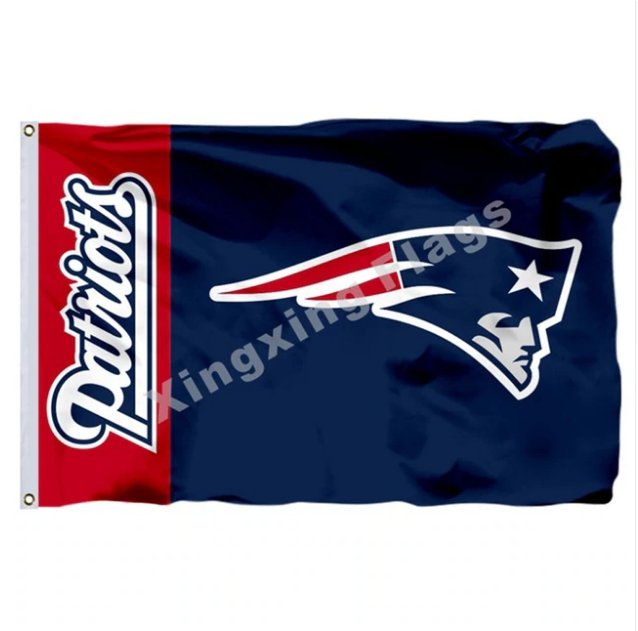 New England Patriots Wordmark Flag 3x5ft Polyester NFL1 Banner Flying Size No.4 90*150cm Custom