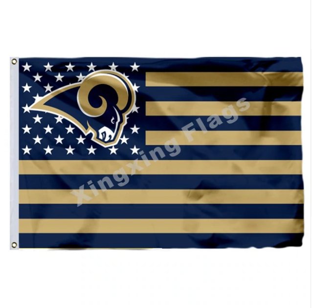 St. Louis Rams With Modified US Flag 3x5ft Polyester NFL Banner Flying Size No.4 90*150cm Custom