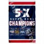 New England Patriots Super Bowl Champions 2016 Flag 3x5ft Polyester NFL Team Flying No.4 90x150cm